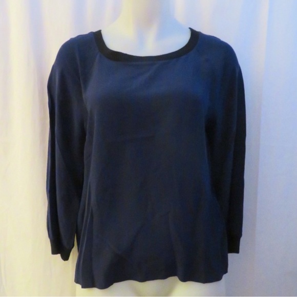J. Crew Tops - NAVY J. Crew silk blouse